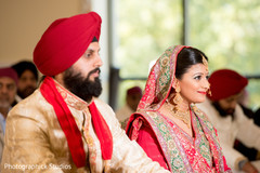 Sweet Sikh couple at their wedding ceremony. Sweet Sikh couple at their wedding ceremony.