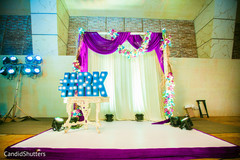 Unique sangeet stage. pre-wedding celebrations,sangeet,floral and decor,lightning
