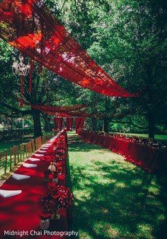 Scarlet themed post-ceremony luncheon Scarlet themed post-ceremony luncheon