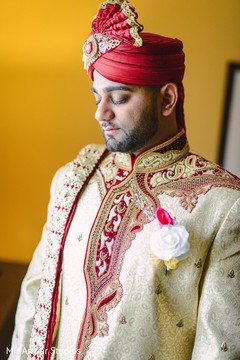 Elegant indian groom indian groom turban,indian groom sherwani,boutonniere