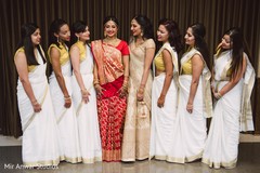 Lovely indian bride with bridesmaids indian bridal party,indian bride fashion,indian bridesmaids’ fashion