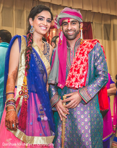 Colorful Indian bride and groom wedding fashion. Colorful Indian bride and groom wedding fashion.