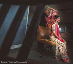 Indian bride getting ready scene. getting ready,indian bride,hair and makeup,bridal fashion