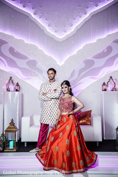 Indian bride and groom's portrait Indian bride and groom's portrait