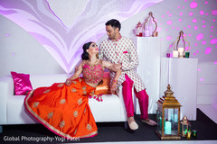 Indian bride and groom looking at each other Indian bride and groom looking at each other