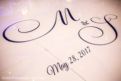 Indian wedding reception monogrammed dance floor Indian wedding reception monogrammed dance floor
