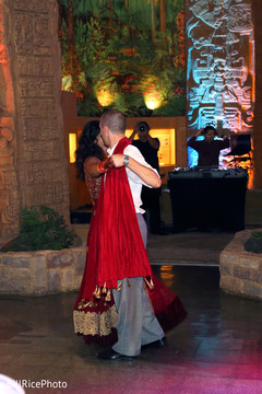 Sweet indian newlyweds during their first dance indian wedding reception,indian couple,first dance