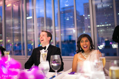 Indian newlyweds having a blast at their reception indian wedding reception,reception fashion,bridal lengha