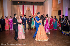 Indian lovebirds having their first dance. indian bride and groom,indian wedding reception,dj