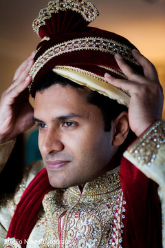 Indian groom getting ready Indian groom getting ready