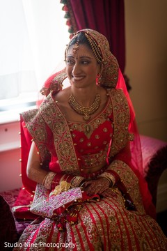 Adorable indian bride getting ready Adorable indian bride getting ready