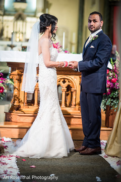 Indian christian wedding ceremony scene. indian bride,indian groom,christian wedding ceremony