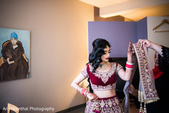 Charming maharani in her traditional wedding lengha. indian bride,bridal jewelry,getting ready,indian wedding photography