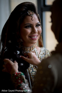 Adorable indian bride getting ready Adorable indian bride getting ready