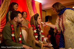Indian bride and groom at mehndi celebration indian bride fashion,indian groom fashion,pre- wedding celebrations,mehndi night