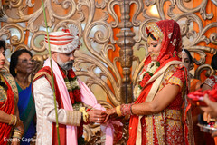 Sweet ring exchange moment. indian wedding ceremony,indian bride,indian groom