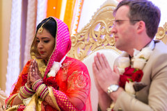 Indian couple praying during the wedding ceremony. indian wedding ceremony,indian bride,indian groom