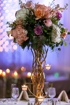 Over the top floral centerpiece. indian wedding reception,floral centerpiece,floral and decor