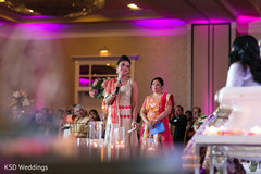 Lovely guest giving a speech wedding speech,indian wedding speech