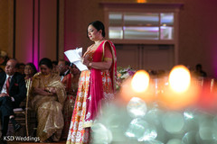 Emotional guest giving her speech colorful sari,indian wedding,indian wedding reception