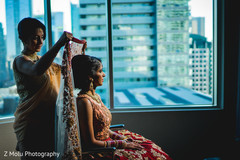 Indian bride getting ready for wedding ceremony Indian bride getting ready for wedding ceremony