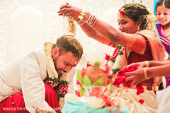 Sweet indian couple during telugu ritual Sweet indian couple during telugu ritual