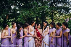 Heart melting bridal entourage. indian bride,indian wedding photography,indian bridesmaids,sari