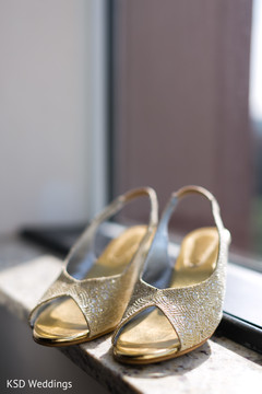 Sparkling bridal shoes. Sparkling bridal shoes.