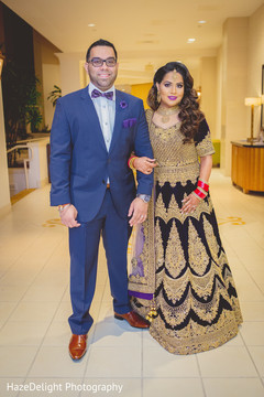 Glowing indian lovebirds in reception attires. indian bride and groom,reception fashion