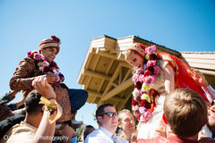 Marvelous flower garland exchange capture. flower garlands,pre- wedding celebrations,india bride,indian groom