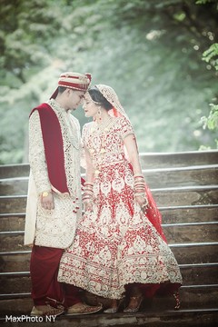 Adorable indian bride and groom indian groom sherwani,indian bride lengha,outdoor photography