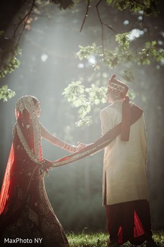 Dazzling indian bride and groom photo shoot indian groom sherwani,indian bride lengha,outdoor photography