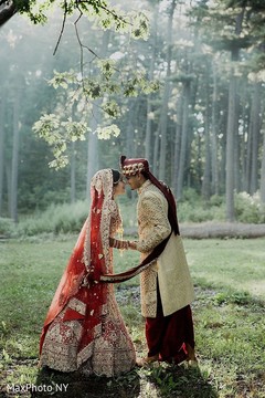 Enchanting indian bride and groom indian groom sherwani,indian bride lengha,outdoor photography