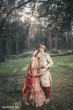 Gorgeous indian couple indian groom sherwani,indian bride lengha,outdoor photography