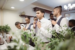 Indian groom with groomsmen getting ready indian groom,indian groom getting ready,indian groomsmen fashion