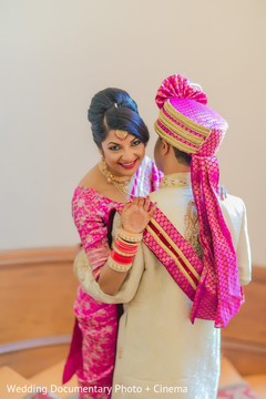 Indian bride and groom hugging each other Indian bride and groom hugging each other
