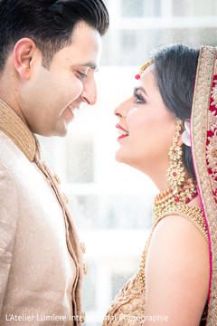 Emotional first look moment Emotional first look moment