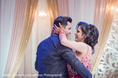 Indian lovebirds having their first dance indian wedding reception,indian bride and groom,dj and entertainment