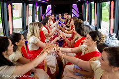 Indian wedding party transportation. Indian wedding party transportation.
