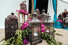 Old lamps decor indian wedding ceremony,indian wedding decor