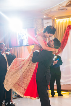 Lovely indian couple during their first dance Lovely indian couple during their first dance