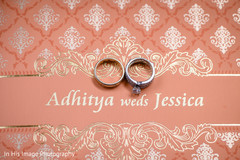 Exquisite Indian fusion wedding invite and rings. wedding invitations,wedding rings,indian fusion wedding