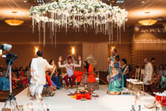 Lovely Indian indoor wedding ceremony. indian wedding ceremony,floral and decor,mandap
