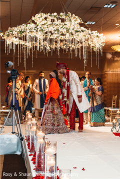 Romantic Indian wedding ceremony scene. indian wedding ceremony,floral and decor,mandap
