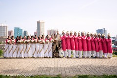 Marvelous indian bride and groom with bridesmaids and groomsmen portrait Marvelous indian bride and groom with bridesmaids and groomsmen portrait