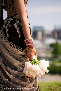 Indian bridal bouquet indian bride lengha,indian bridal bouquet,outdoor photography