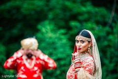 Cutest Indian bride and groom first look.