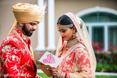Beautiful intimate bride and groom scene.