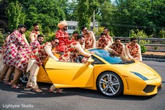 Inspiring modern Indian wedding procession. indian wedding,transportation,indian groomsmen,baraat