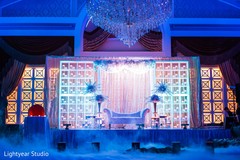 Mesmerizing Indian wedding reception stage. floral and decor,wedding reception,lightning